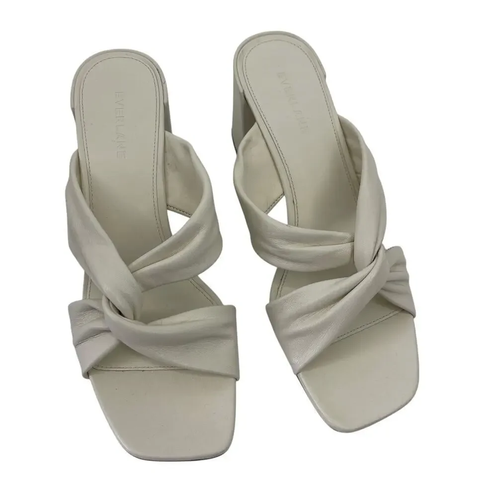 Everlane The Day Twist Heel in White Size 9.5 Summer